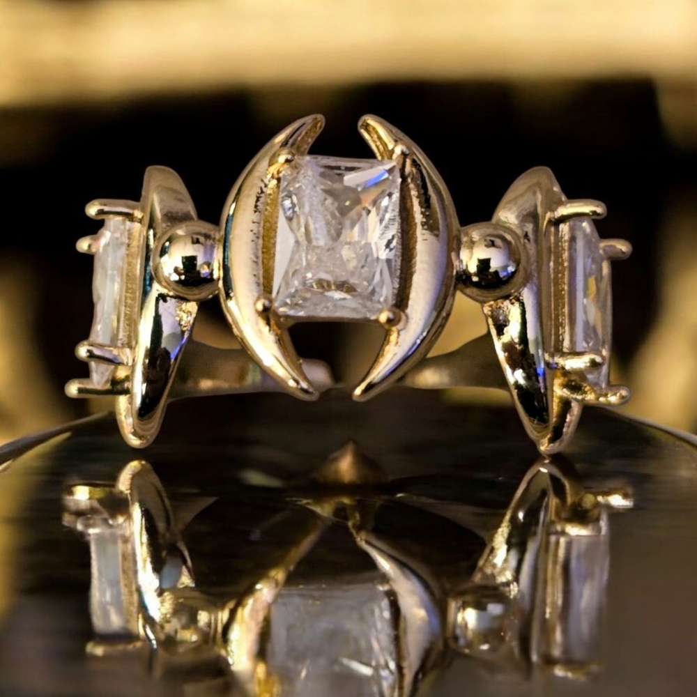 Gold Plated Brutalist Ring